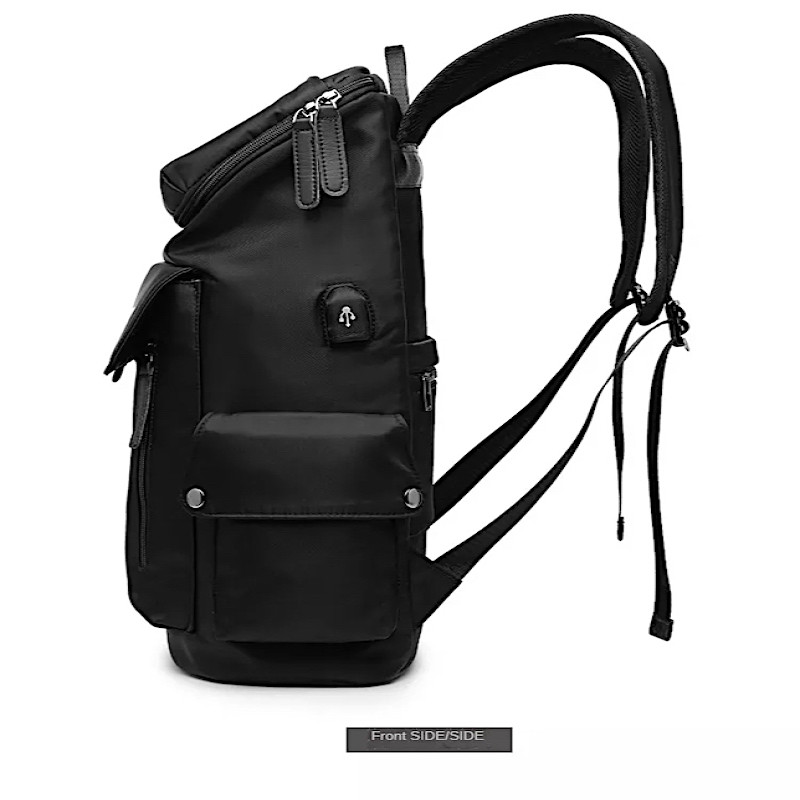 High quality outdoor school student travel luggage Adults back pack bags large capacity Black